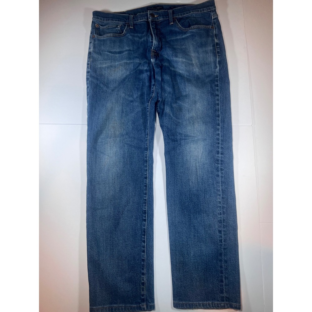 Lucky Brand 121 Slim Jeans Mens 34x32 Blue Medium Wash Straight Leg Denim